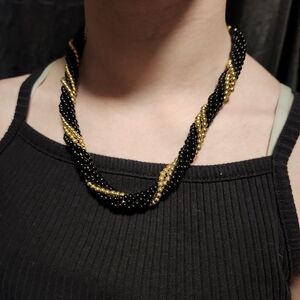 Beaded twist necklace